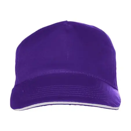Gorra algodón twill 5 paneles visera sándwich velcro