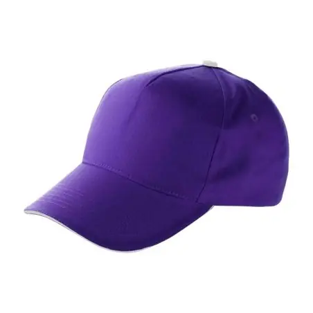 Gorra algodón twill 5 paneles visera sándwich velcro