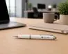 Bolígrafo ABS reciclado grip goma acero tinta azul - Imagen 3