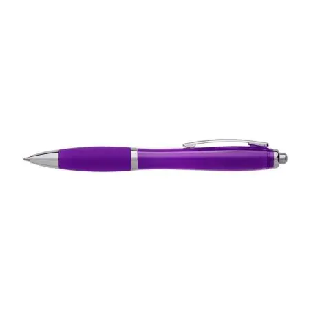 Bolígrafo ABS reciclado grip goma acero tinta azul