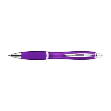 Bolígrafo ABS reciclado grip goma acero tinta azul