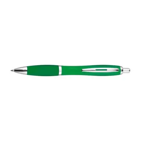 Bolígrafo ABS reciclado grip goma acero tinta azul