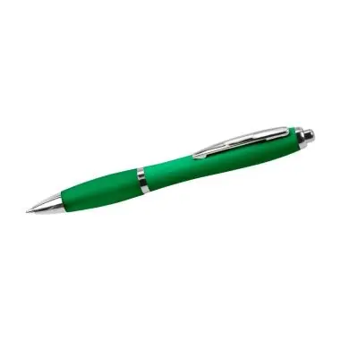 Bolígrafo ABS reciclado grip goma acero tinta azul