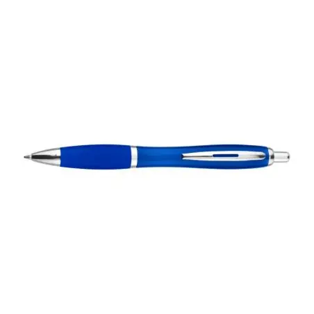 Bolígrafo ABS reciclado grip goma acero tinta azul
