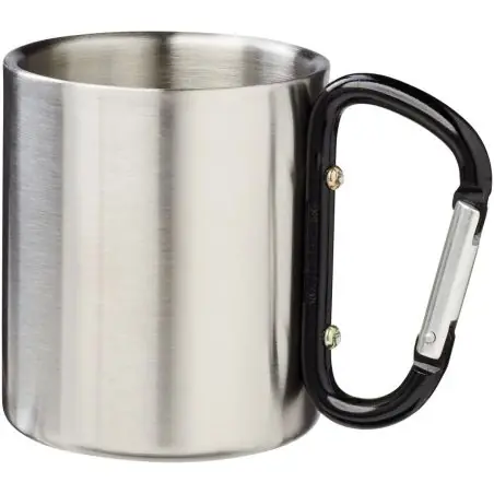 Taza isotérmica 200 ml mosquetón doble pared inox