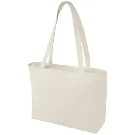 Bolsa tote algodón 320g/m2 cremallera asas 31cm 10kg