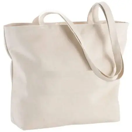 Bolsa tote algodón 320g/m2 cremallera asas 31cm 10kg