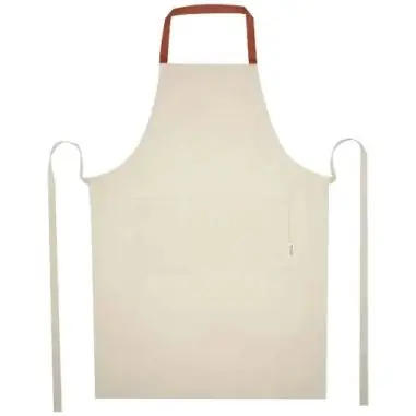 Delantal algodón reciclado 200 g/m2 lazada contraste