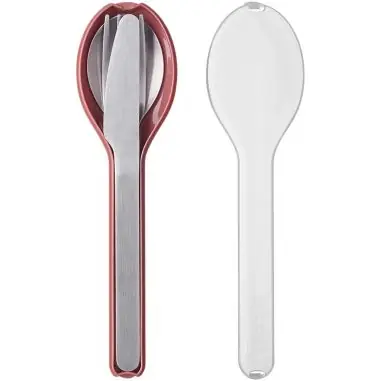 Set cubiertos acero inox soporte compacto