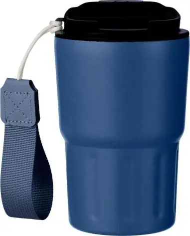 Vaso termo inox doble pared 320 ml tapa PP asa caja