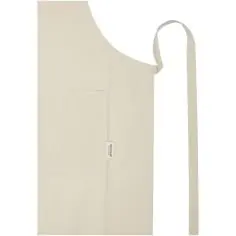 Delantal algodón reciclado 200 g/m2 lazada contraste