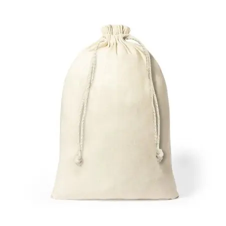 Bolsa algodón 105g/m2 cordón cierre natural 45x30 cm