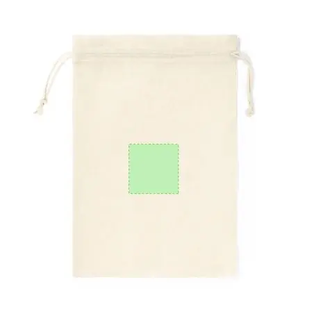 Bolsa algodón 105g/m2 cordón cierre natural 45x30 cm