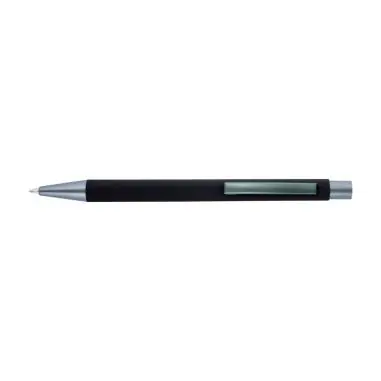 Bolígrafo aluminio reciclado caucho efecto espejo
