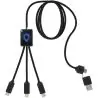 Cable extensible 5 en 1 ABS PET reciclado logo luminoso - Imagen 7