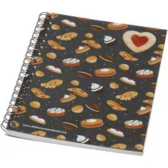 Cuaderno espiral A6 50h reciclado 80gsm cartulina 320gsm