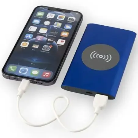 Powerbank inalámbrico aluminio reciclado 4000 mAh