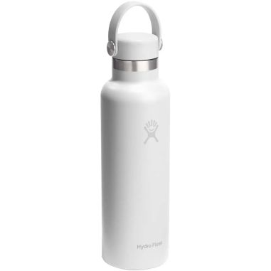 Botella de agua Hydra Flask de acero inoxidable con aislamiento térmico, boca estándar, 621 ml, con tapón con pajita Ecológica P