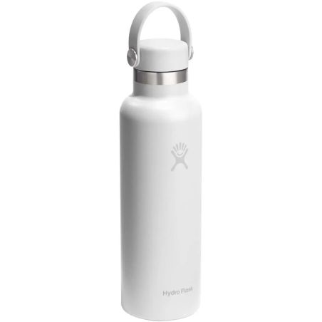 Botella de agua Hydra Flask de acero inoxidable con aislamiento térmico, boca estándar, 621 ml, con tapón con pajita Ecológica P