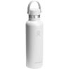 Botella de agua Hydra Flask de acero inoxidable con aislamiento térmico, boca estándar, 621 ml, con tapón con pajita Ecológica P - Imagen 1