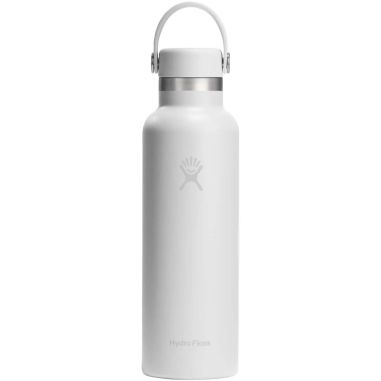 Botella de agua Hydra Flask de acero inoxidable con aislamiento térmico, boca estándar, 621 ml, con tapón con pajita Ecológica P