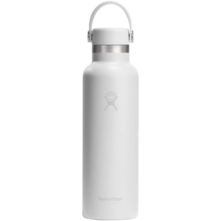 Botella de agua Hydra Flask de acero inoxidable con aislamiento térmico, boca estándar, 621 ml, con tapón con pajita Ecológica P