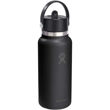 Botella de agua Hydro Flask de acero inoxidable con aislamiento térmico y boca ancha de 946 ml, con tapón con pajita Ecológica P