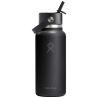 Botella de agua Hydro Flask de acero inoxidable con aislamiento térmico y boca ancha de 946 ml, con tapón con pajita Ecológica P - Imagen 8