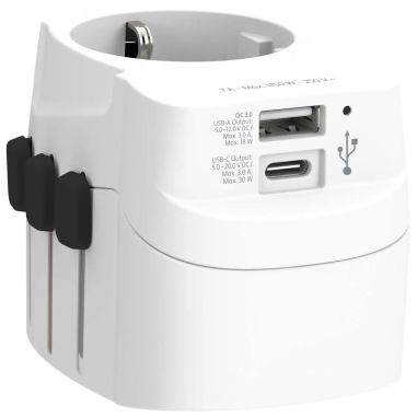 Adaptador universal SKROSS® PRO Light USB AC30PD Ecológico Personalizado 6124615