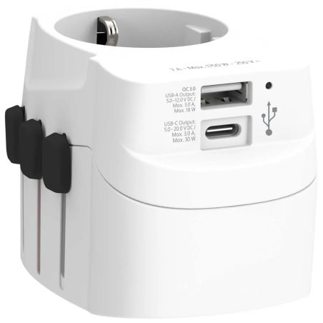 Adaptador universal SKROSS® PRO Light USB AC30PD Ecológico Personalizado 6124615