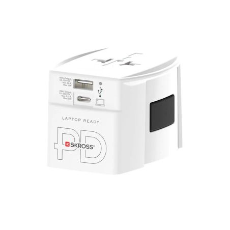 Adaptador universal SKROSS® MUV AC65PD con cable USB-C Ecológico Personalizado 6124620