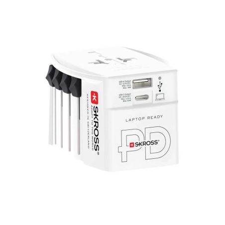 Adaptador universal SKROSS® MUV AC65PD con cable USB-C Ecológico Personalizado 6124620