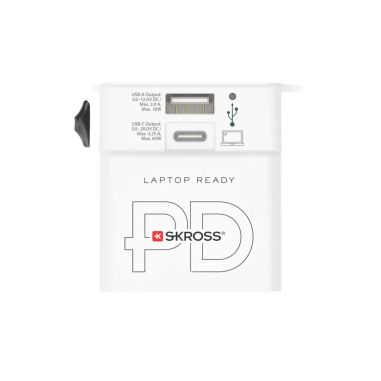 Adaptador universal SKROSS® MUV AC65PD con cable USB-C Ecológico Personalizado 6124620