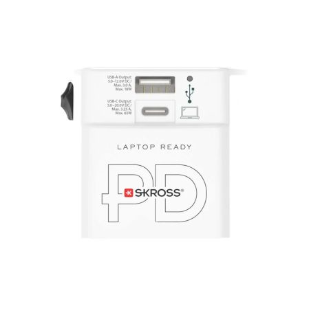 Adaptador universal SKROSS® MUV AC65PD con cable USB-C Ecológico Personalizado 6124620