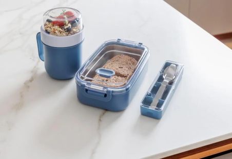 Tarro de almuerzo Nivo de 450 ml con compartimento de rosca