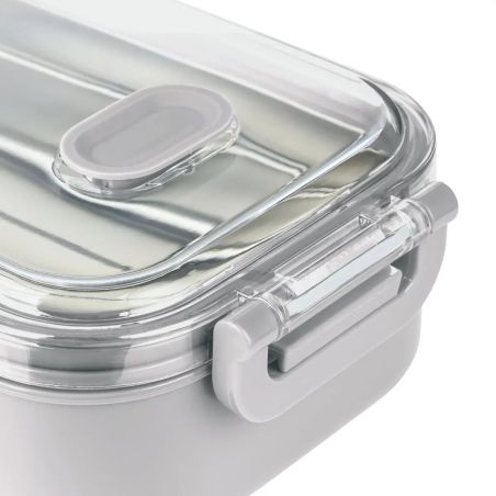 Fiambrera Alven de 750 ml con bandeja de acero reciclado