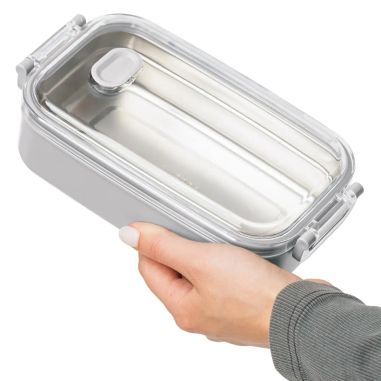 Fiambrera Alven de 750 ml con bandeja de acero reciclado