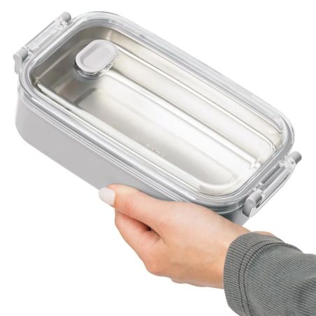Fiambrera Alven de 750 ml con bandeja de acero reciclado