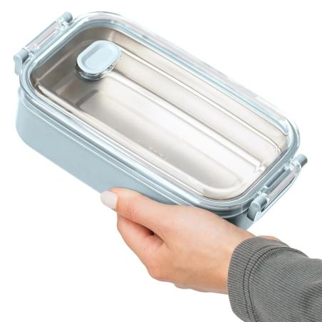 Fiambrera Alven de 750 ml con bandeja de acero reciclado