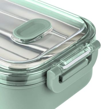 Fiambrera Alven de 750 ml con bandeja de acero reciclado