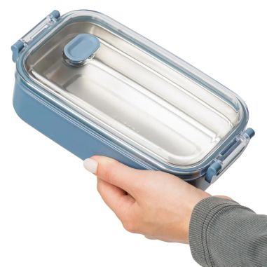 Fiambrera Alven de 750 ml con bandeja de acero reciclado