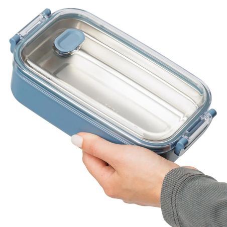 Fiambrera Alven de 750 ml con bandeja de acero reciclado