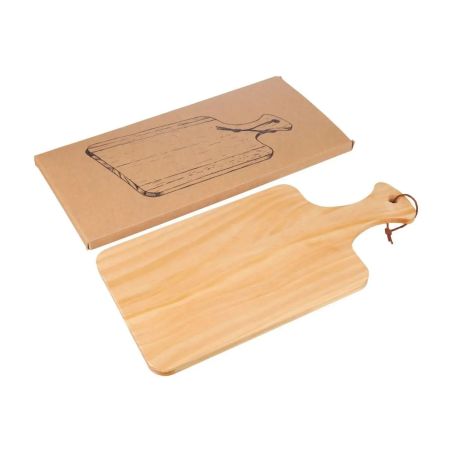 Tabla de cortar Daxton | Madera de pino reciclada | Con asa Ecológica Personalizada 101513378