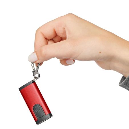Luz con alarma Alero de aluminio reciclado con mosquetón