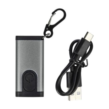 Luz con alarma Alero de aluminio reciclado con mosquetón