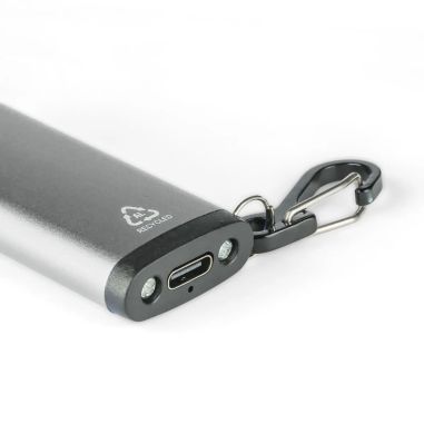 Luz con alarma Alero de aluminio reciclado con mosquetón
