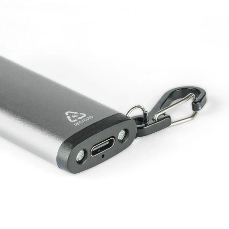 Luz con alarma Alero de aluminio reciclado con mosquetón