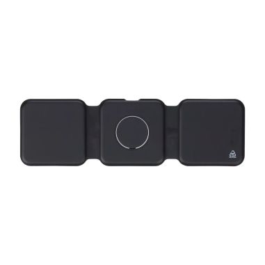 Cargador inalámbrico Trigo | Reciclado | 3-en-1 Ecológico Personalizado 101514191