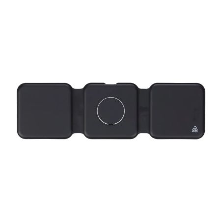 Cargador inalámbrico Trigo | Reciclado | 3-en-1 Ecológico Personalizado 101514191