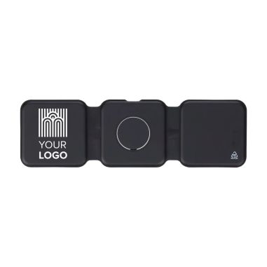 Cargador inalámbrico Trigo | Reciclado | 3-en-1 Ecológico Personalizado 101514191